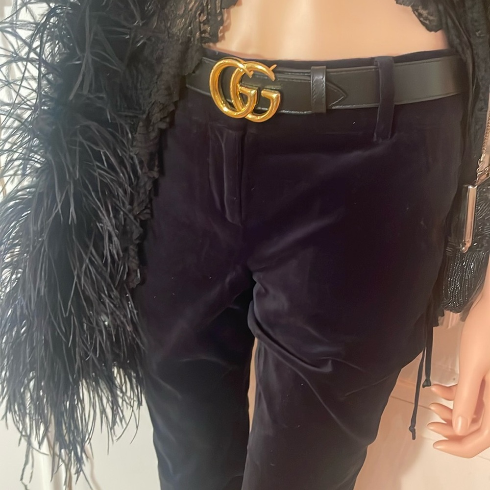 ANN TAYLOR Petite size 2  100% cotton black velvet hipster capri pant